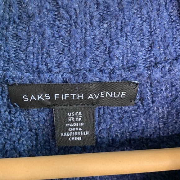 Saks Fifth Avenue Knit Crew Neck Long Sleeve Oversized Sweater sz XS - Picture 3 of 5